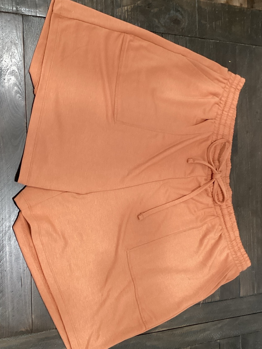 Zenana Outfitters Peach Drawstring Athletic Lounge Shorts